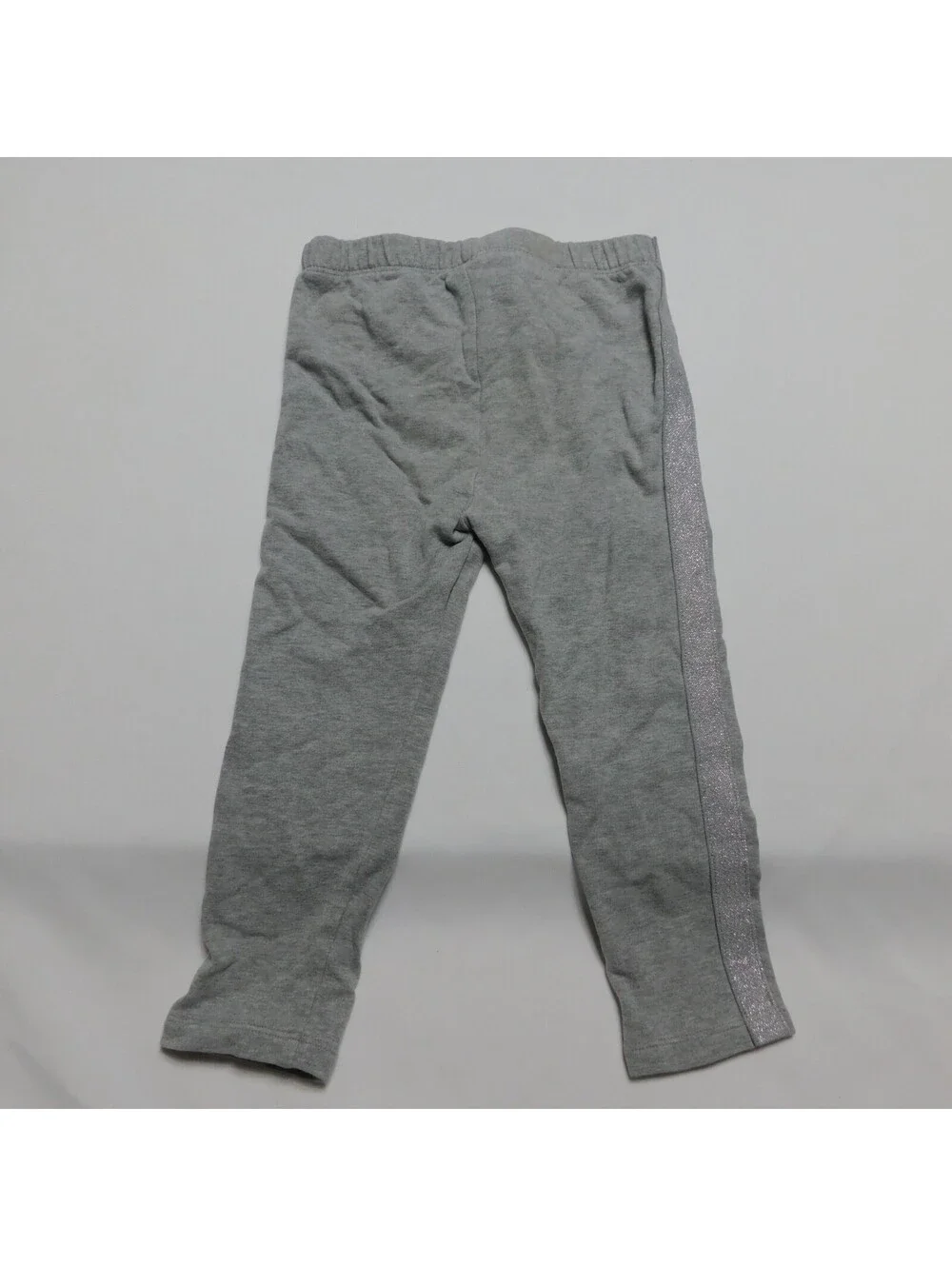 : Gap Toddler Girls Gray Leggings with Silver Side Stripe Size 3 Years